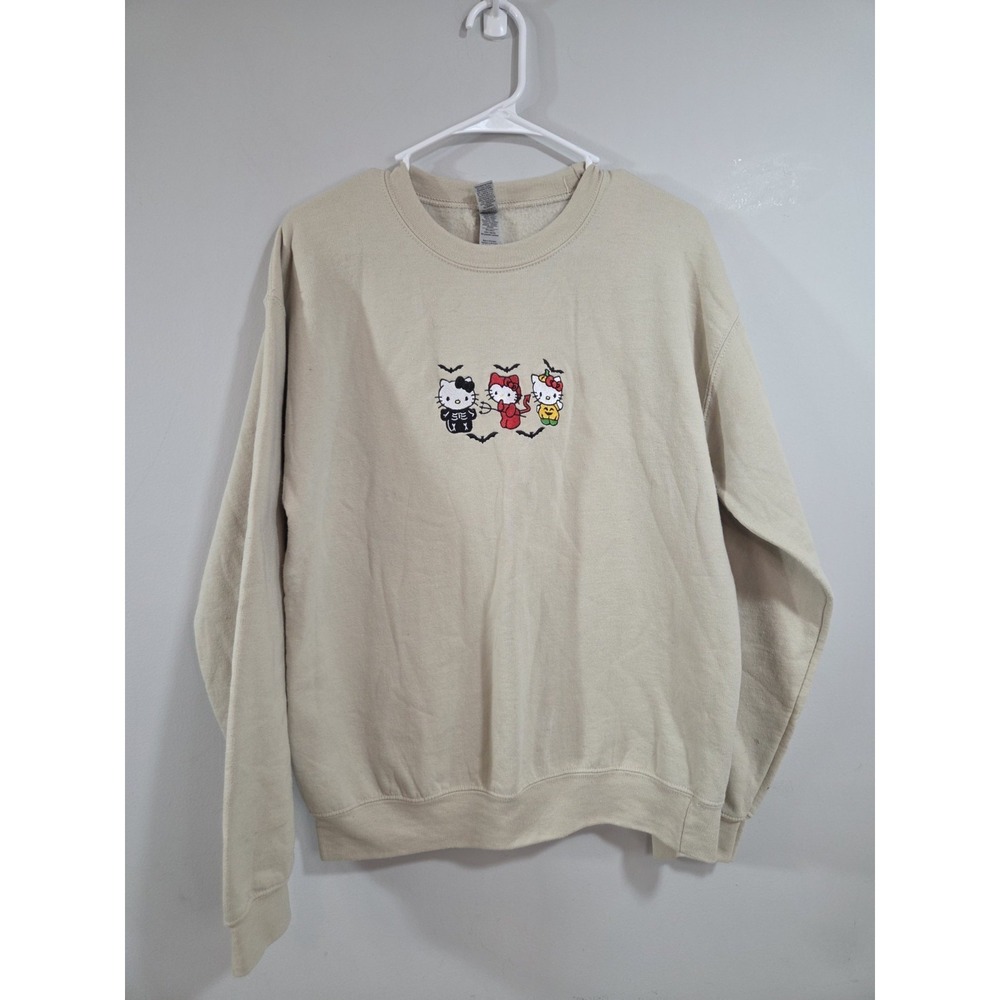 Hello Kitty Sanrio Halloween Embroidered Trick or Treat Sweatshirt MED - Picture 1 of 9